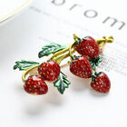 Strawberry Brooches Red Pin Plant Design Cute Jewellry Summer Styl Zf