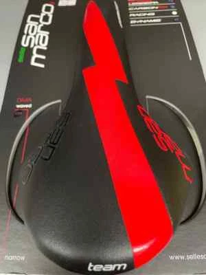 Selle San Marco Saddle Concor Racing, Team Edition (Peça) Preto Vermelho - Imagem 1 de 4