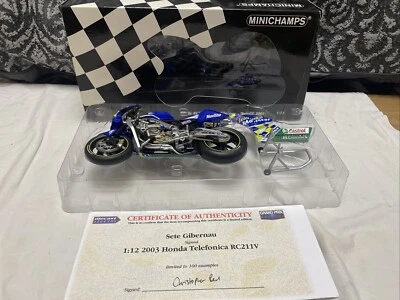 Minicamps Sete Gibernau 2003 1/12 Honda RC211V Signed With COA - Image 1 of 3