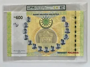 MALAYSIA 600 RINGGIT, KNB85, Commemorative 60th Independence, RM600, PMG 67 EPQ - Picture 1 of 7