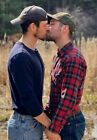 Handsome Male Men Country Hunks Facial Hair Kissing Gay Interest Photo 4X6 G2029