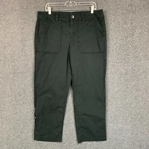 Pantalones DKNY 12 para mujer Capri utilitarios negros altura media tobillo 36X26 - Imagen 1 de 12
