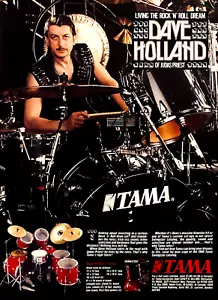 TAMA DRUM KITS—DAVE HOLLAND OF JUDAS PRIEST—VINTAGE 1988 MAGAZINE PRINT AD - Picture 1 of 1