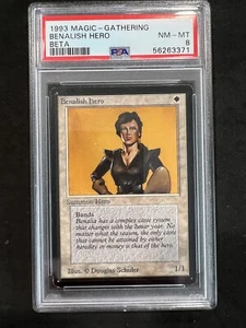 Magic the Gathering MTG Benalish Hero from Beta in a PSA 8 !! - Picture 1 of 2