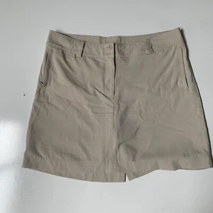 Maggie Lane Womans Beige Flat Front Golf Skirt Skort size 14 Athleisure Travel - Picture 1 of 7