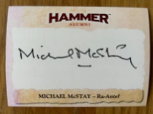 HAMMER SERIE 2 - SHOCKERS AÑOS SETENTA: TARJETA AUTÓGRAFA: MICHAEL McSTAY AS RA-ANTEF - Imagen 1 de 1
