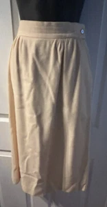 Vintage Rock Koret Karriere Elfenbein Wolle A-Linie 80er Sekretär Union Label Midi 12 - Bild 1 von 10