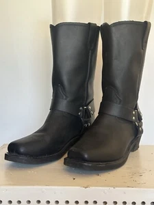 Dingo Dean schwarz Leder Motorradstiefel DI19057 Herren Größe 12 D - Bild 1 von 9