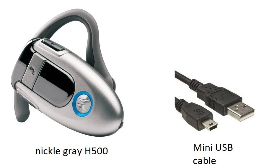 Fone de ouvido Motorola H500 cinza níquel gancho de orelha Bluetooth fone de ouvido sem fio - Imagem 1 de 1