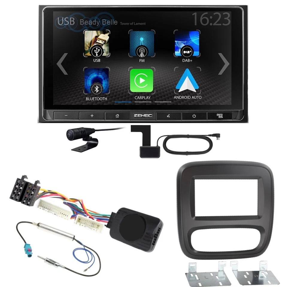ZENEC Z-N538 Android Auto CarPlay DAB+ Einbauset für Renault Trafic 3 - Bild 1 von 1