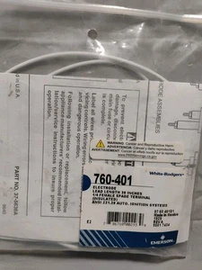 Electrodo Sensor Llama Encendido Horno Blanco-Rodgers 760-401, Cable 30". Nuevo - Imagen 1 de 2