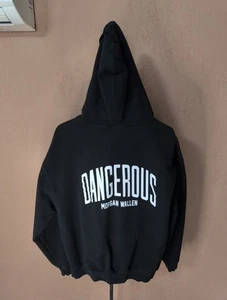Morgan Wallen Dangerous Concert Tour Black Long Sleeve Hoodie Size Large - Imagen 1 de 6