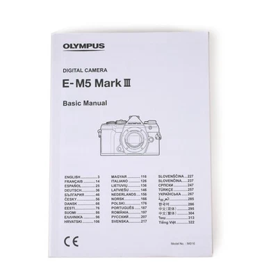 Olympus E-M1 Mark III базовое руководство инструкция #G730 - Изображение 1 из 2