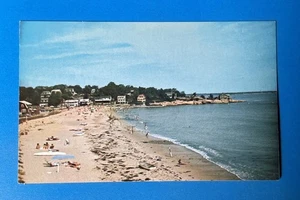 South Lyme CT Connecticut Point O'Woods Beach Vintage Postkarte - Bild 1 von 2