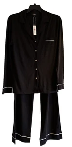 Neu mit Etikett ** Cosabella Bella LS Pyjama-Set Oberteil und Hose ** schwarz ** Large - Bild 1 von 5