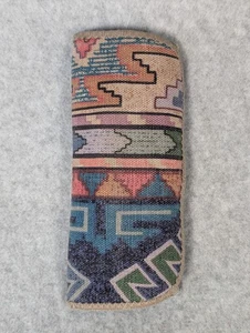 Vintage Augenglas Etui Südwesten Azteken Indianer Druck Mehrfarbig - Bild 1 von 6