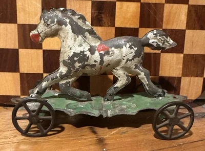 古董早期美国锡原件马拉玩具乔治·布朗? — 第 1/4 张图片