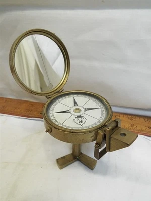 Early 1890 Hobbs London Brass Lensatic Compass Maritime Portable Tool Nautical - Image 1 of 4