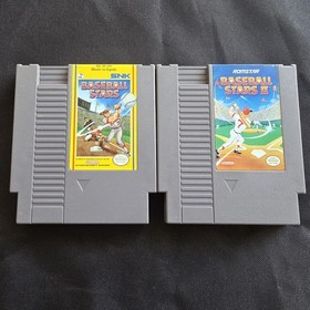 Baseball Stars 1 & 2 II (Nintendo NES) Game Carts Authentic Tested