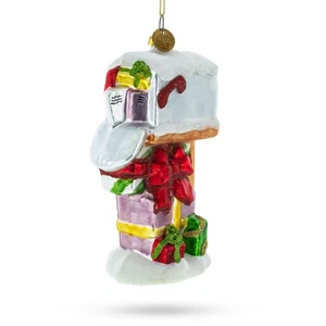 Mailbox with Letters and Gifts Glass Christmas Ornament - Picture 1 of 5