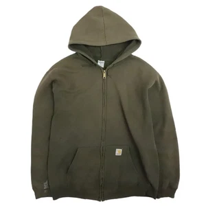 Sudadera con Capucha Vintage Carhartt Cremallera Completa Talla XL Verde - Imagen 1 de 20