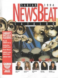 Sabian NewsBeat 1994 Catalogue & 1993 New Cymbal Supplement - Imagen 1 de 3