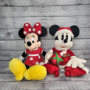 2x Vestido de Navidad de felpa de Minnie Mouse de los parques de Disney 20" - Imagen 1 de 8
