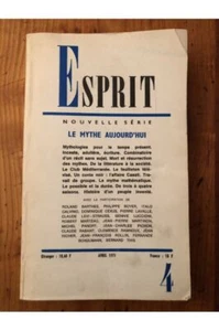 Revue Esprit Avril 1971, Le mythe aujourd'hui Collectif - Picture 1 of 1
