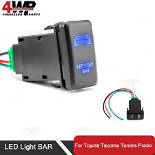 Blue Led Light Bar Push Switch w/ Connector Wire For Toyota Tacoma Tundra Prado