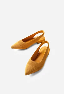 Women Slip On Slingback Flat Shoes Lightweight Breathable Knit Flat Shoes - Picture 1 of 20