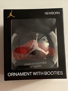 Jordan Ornament Newborn With Booties Socks Black Red Silver New Sealed - Picture 1 of 7