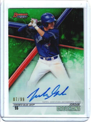 2018 Bowman's Best Jordan Groshans Green Refractor Auto /99 - Image 1 of 2