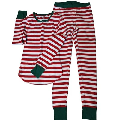 Pijama John largo azul marino antiguo elástico a rayas manga larga talla pequeña para mujer Foto 1 de 4