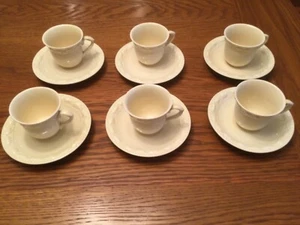 Adams England Royal Ivory Titian Ware “Della Robia” Demitasse C/S set of 6 - Picture 1 of 11