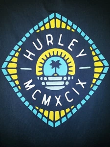 Hurley MCMXCIX Blue Graphic TShirt Size Large Good Condition Nice - Picture 1 of 6