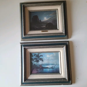 2 Vintage Mini Prints "Embraced by Moonlight" "Mother Earth" Dalhart Windberg - Bild 1 von 9