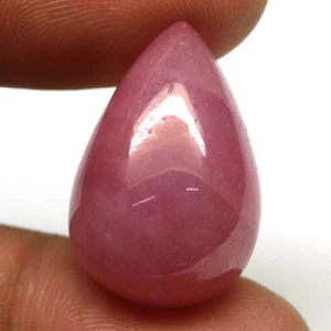 45.39 CT. Heated Pink Ruby Madagascar Pear Cabochon 16 x 24 mm. - Picture 1 of 4