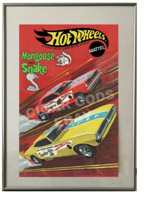 Hot Wheels Mongoose & Snake Poster Redlines  11”x 17” Vintage Reproduction - Image 1 of 3