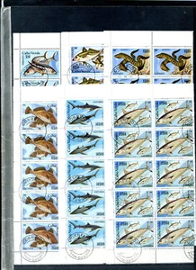 1980 CABO VERDE 10 Sets "PECES, FISH " USADAS - Imagen 1 de 1