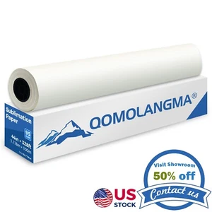 95gsm 44in x 328ft Dye Sublimation Paper for Heat Transfer Printing, 3in Core - Picture 1 of 6