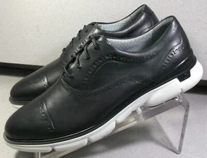 204981 MS50 TANNER MEN SHOE SIZE 9 M BLACK LEATHER LACE UP BY JOHNSTON & MURPHY - Picture 1 of 6