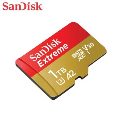 SanDisk 1TB Extreme A2 micro SDXC Card C10 UHS-I U3 V30 190MB/s UK Post - Image 1 of 4