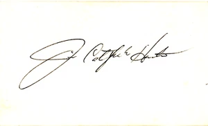 Jim Catfish Hunter Autograph Auto Signed Index Card Oakland A's New York Yankees - Picture 1 of 1