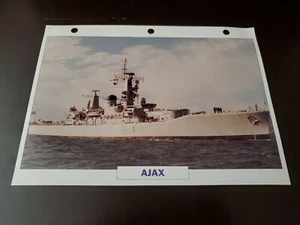 Royal British Navy Ajax foto e scheda informativa 1962 - Foto 1 di 2