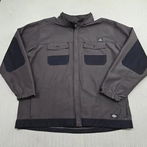 Dickies Storm Jacket Coat Mens 2XL XXL Black Gray Fleece Lined Full Zip - Picture 1 of 12