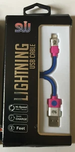 iPhone Lighting USB Cable - BLUE - Picture 1 of 3