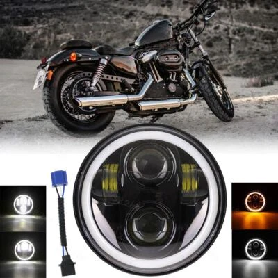 Proyector de faros LED 5 3/4 5,75" halo DRL para Harley-Davidson Iron 883 XL883N Foto 1 de 4