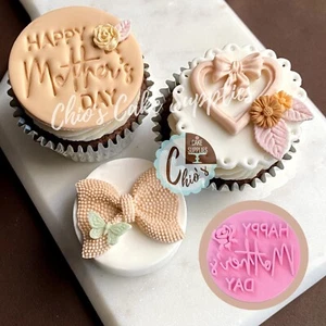 Happy Mother's Day Fondant Embosser Stamp, 2 in diameter - Picture 1 of 6