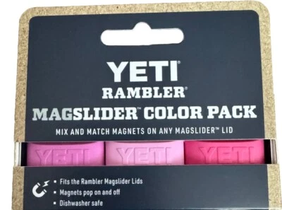 Yeti Rambler MagSlider Color Pack ~ Power Pink Trio ~ Edição Limitada ~ Novo RARO - Imagem 1 de 4