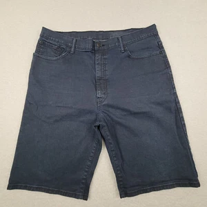 Pantalones Cortos de Denim Levis 569 Sueltos Rectos Para Hombre 40 12" Entrepierna Mezcla de Algodón Azul Oscuro - Imagen 1 de 8